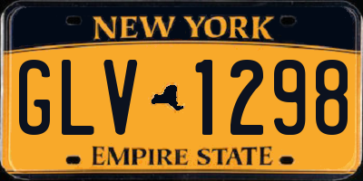 NY license plate GLV1298