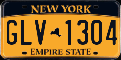 NY license plate GLV1304