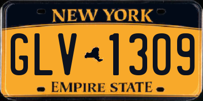 NY license plate GLV1309
