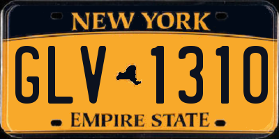 NY license plate GLV1310