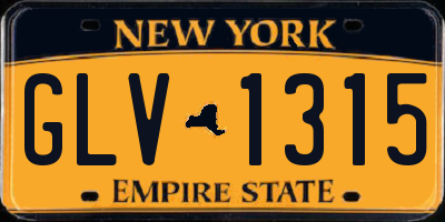 NY license plate GLV1315