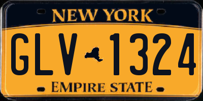 NY license plate GLV1324