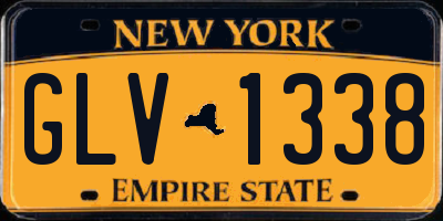 NY license plate GLV1338