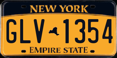 NY license plate GLV1354