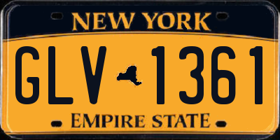 NY license plate GLV1361