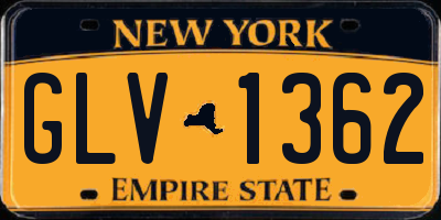 NY license plate GLV1362