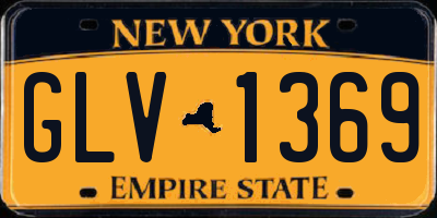 NY license plate GLV1369