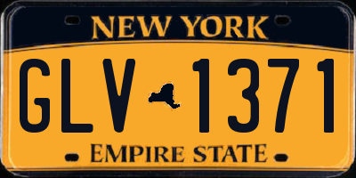 NY license plate GLV1371