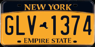NY license plate GLV1374
