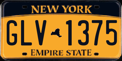 NY license plate GLV1375