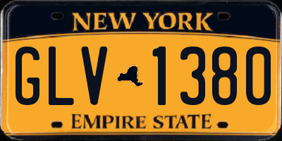 NY license plate GLV1380