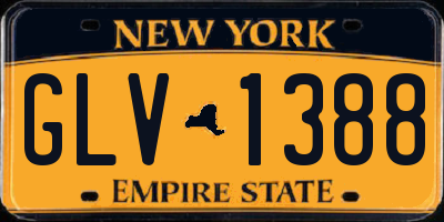 NY license plate GLV1388
