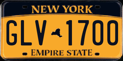 NY license plate GLV1700