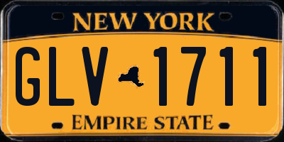 NY license plate GLV1711