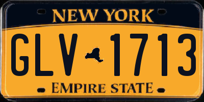 NY license plate GLV1713