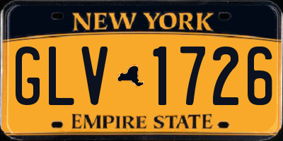NY license plate GLV1726