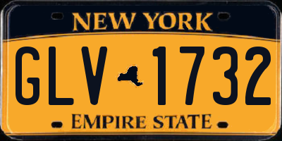 NY license plate GLV1732