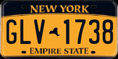 NY license plate GLV1738