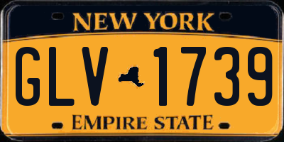NY license plate GLV1739