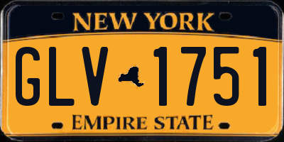 NY license plate GLV1751