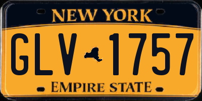 NY license plate GLV1757