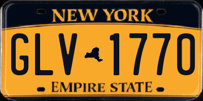 NY license plate GLV1770