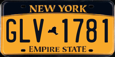 NY license plate GLV1781