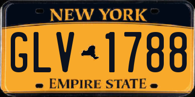 NY license plate GLV1788
