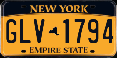 NY license plate GLV1794