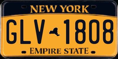 NY license plate GLV1808