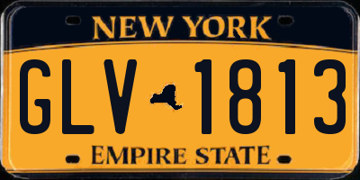 NY license plate GLV1813