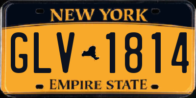 NY license plate GLV1814