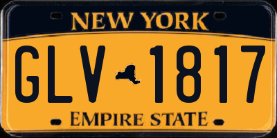 NY license plate GLV1817