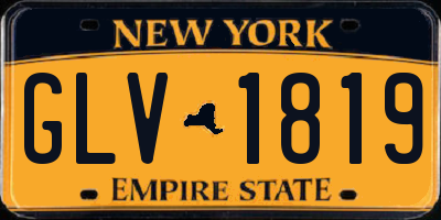 NY license plate GLV1819