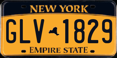 NY license plate GLV1829
