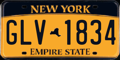 NY license plate GLV1834