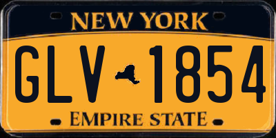 NY license plate GLV1854