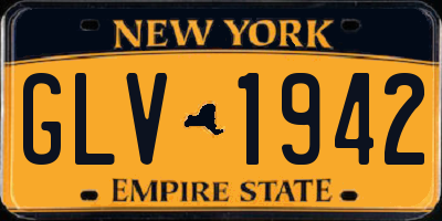 NY license plate GLV1942