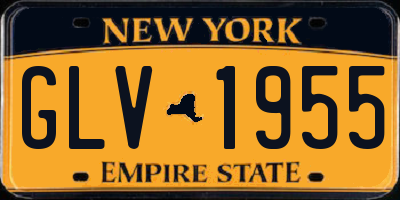 NY license plate GLV1955