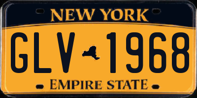 NY license plate GLV1968