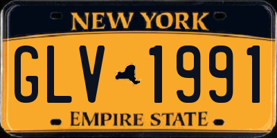 NY license plate GLV1991