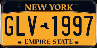 NY license plate GLV1997