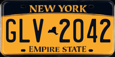 NY license plate GLV2042