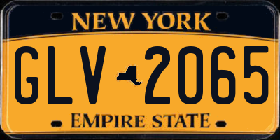 NY license plate GLV2065