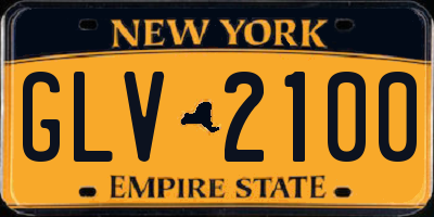 NY license plate GLV2100