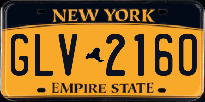 NY license plate GLV2160