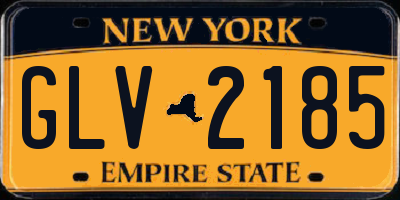 NY license plate GLV2185