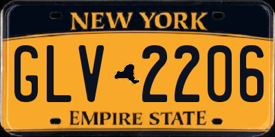 NY license plate GLV2206