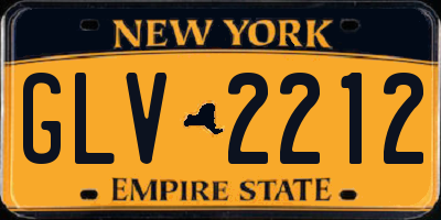 NY license plate GLV2212