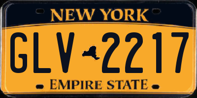 NY license plate GLV2217